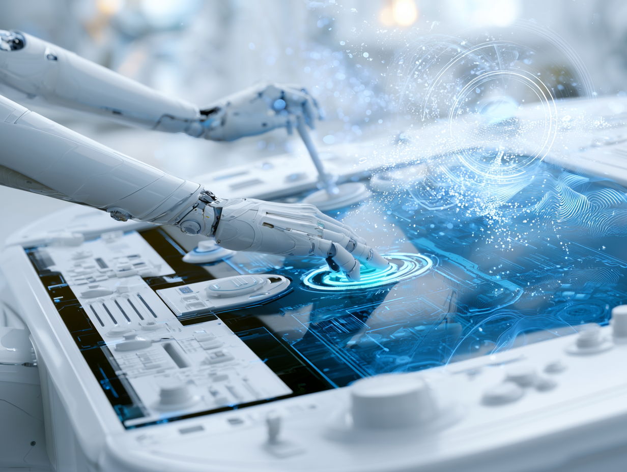 Futuristic Robot Control dashboard